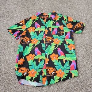 Mens Oregon State Beavers Floral Button Up Shirt Size Small